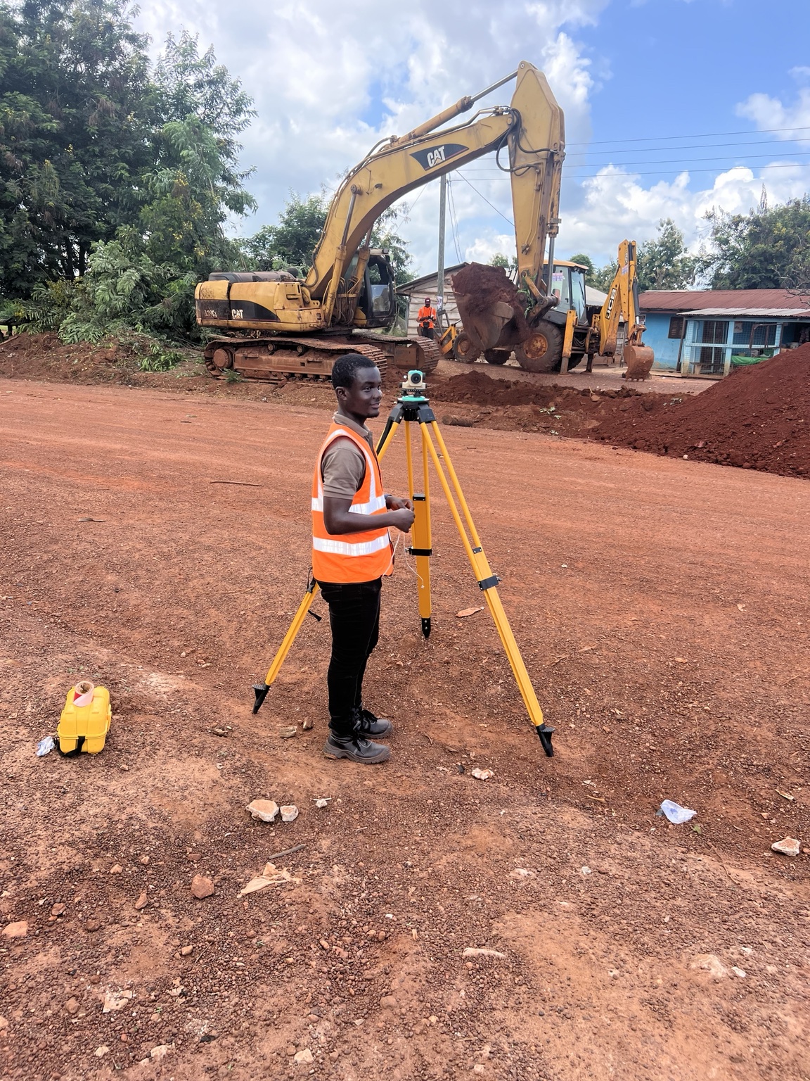 Surveying on a construction site